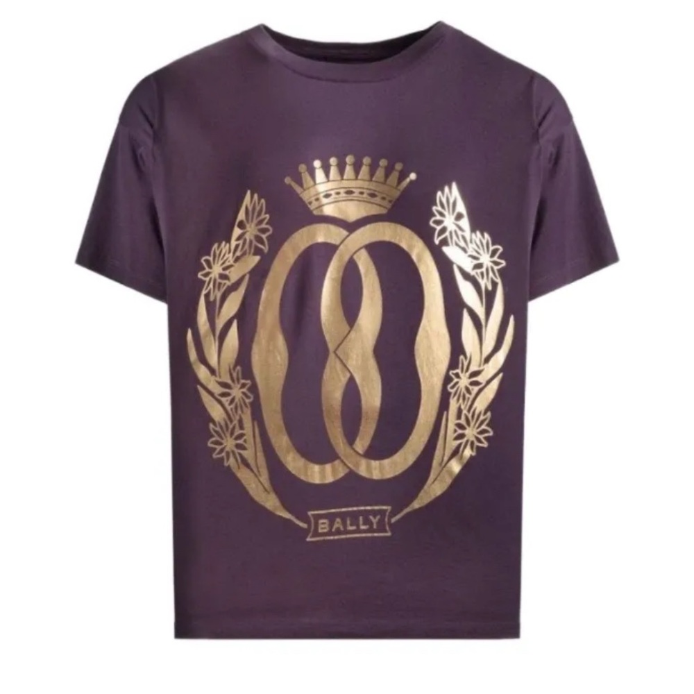 BALLY  Emblem P Graphic T-Shirt Orchid Purple  Sz: XL ) Orig: $240